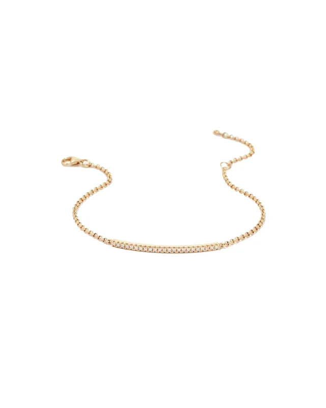 CZ Bar Chain Bracelet sold by Blue Ruby