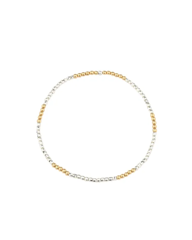 Two Tone Beaded Bracelet | 2mm sold by Blue Ruby