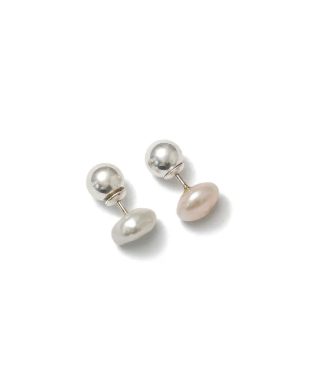 Organic Pearl Studs sold by Blue Ruby