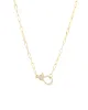Pavé Clasp Paperclip Necklace sold by Blue Ruby