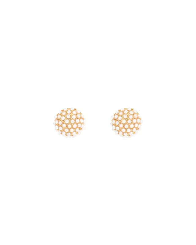 Pearl Pavé Studs sold by Blue Ruby