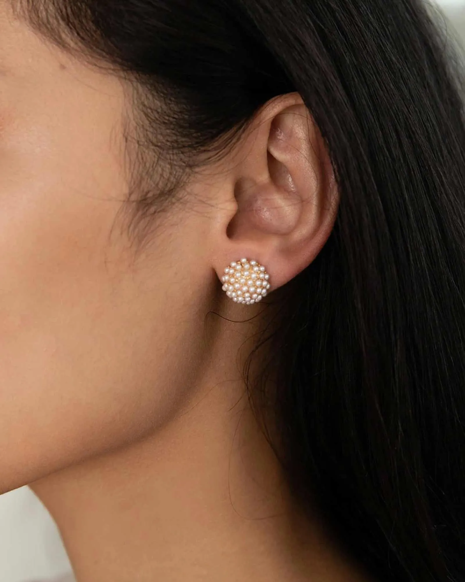 Pearl Pavé Studs sold by Blue Ruby product image thumbnail 2