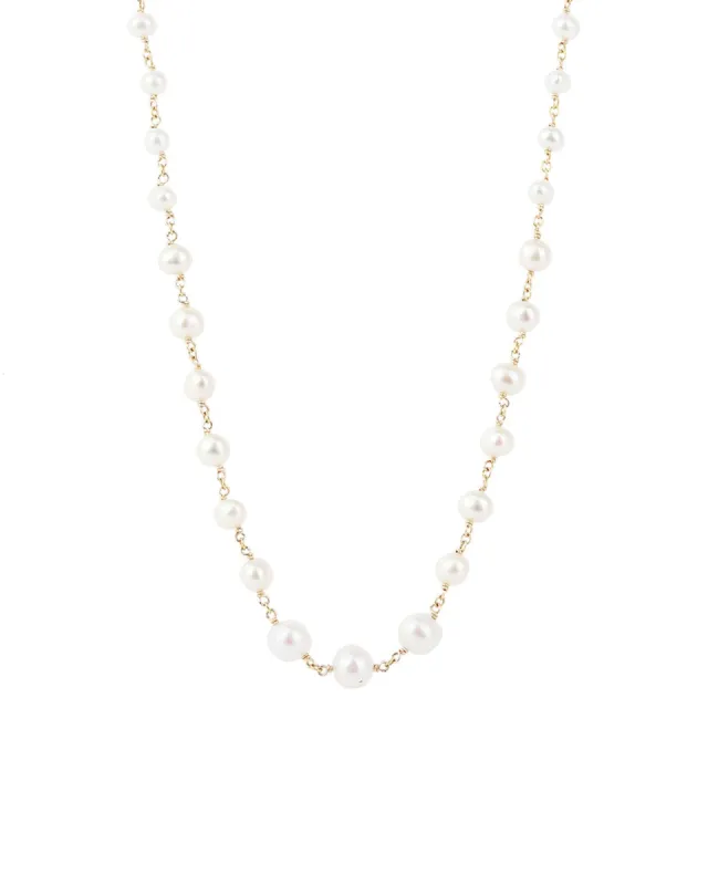 Graduated Pearl Strand Necklace sold by Blue Ruby