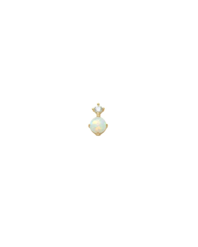 Opal + CZ Stud sold by Blue Ruby