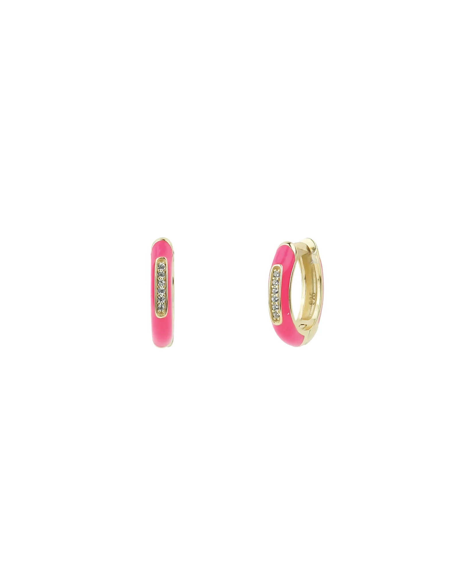 Enamel CZ Huggies | 12mm sold by Blue Ruby
