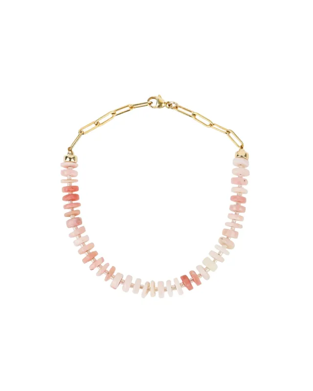 Pink Opal Heishi Miyuki Bracelet | 6.5mm sold by Blue Ruby