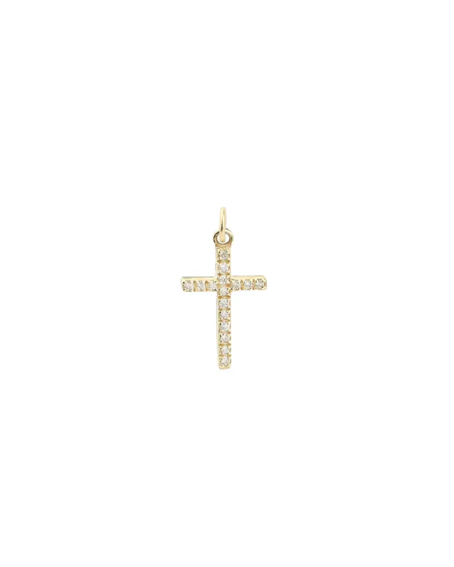Pavé Thin Cross Charm sold by Blue Ruby