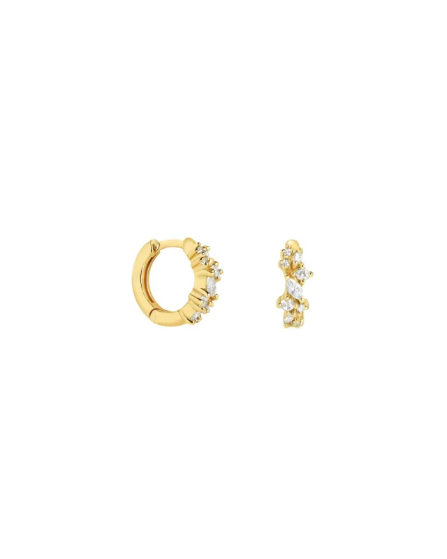 Mix CZ Huggies | 12mm sold by Blue Ruby