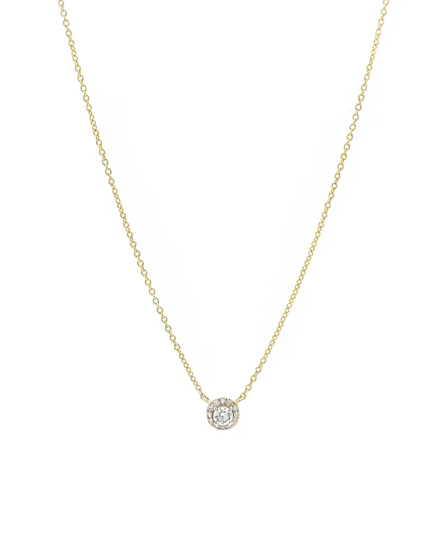 Halo Diamond Necklace sold by Blue Ruby