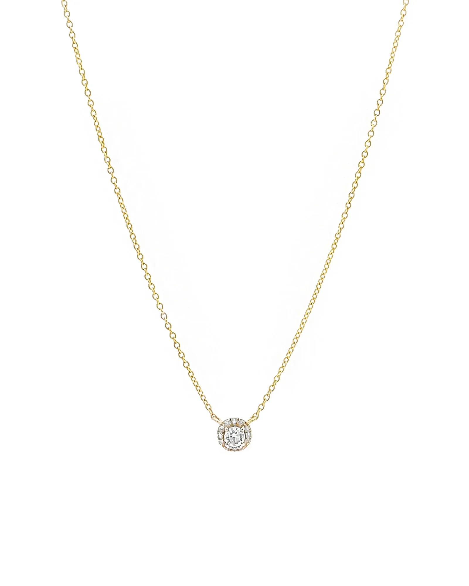 Halo Diamond Necklace sold by Blue Ruby