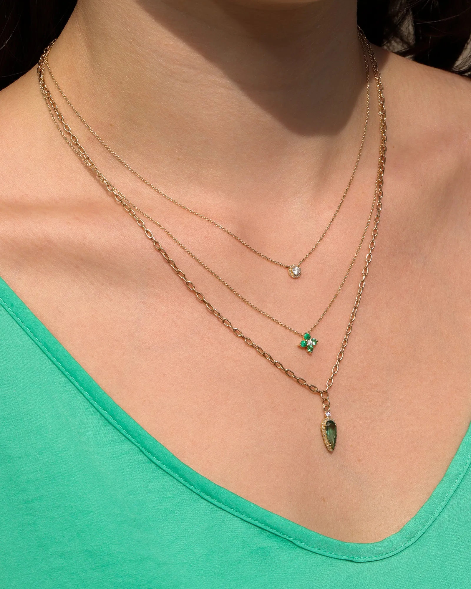 Halo Diamond Necklace sold by Blue Ruby product image thumbnail 2