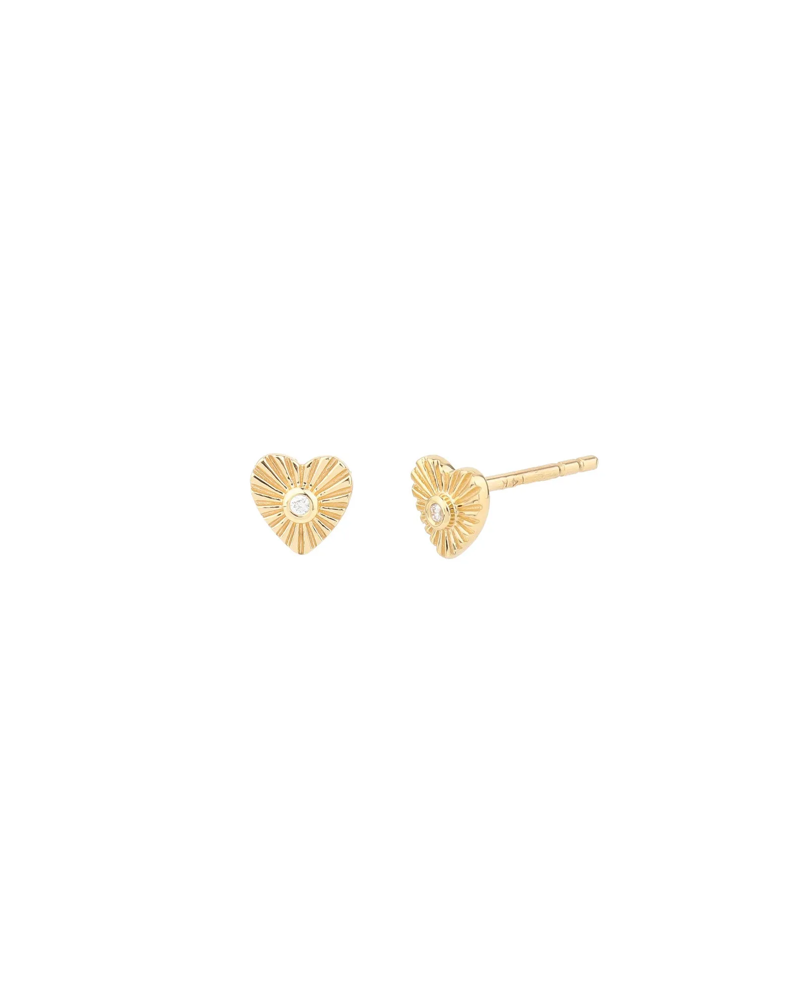 Heart Starburst Diamond Studs sold by Blue Ruby