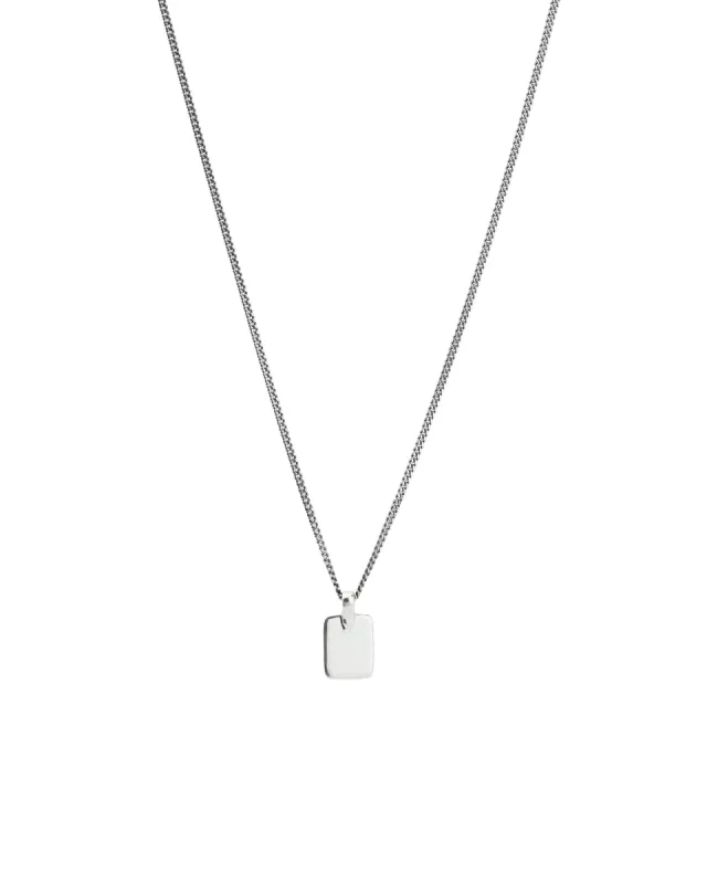 Curb Chain Tag Necklace sold by Blue Ruby