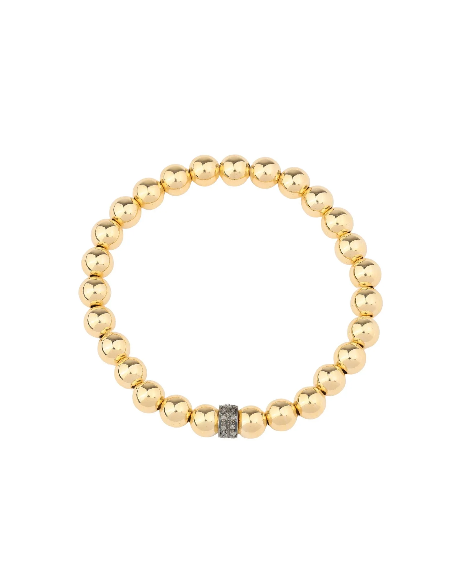 Beaded Diamond Rondelle Bracelet | 7mm sold by Blue Ruby