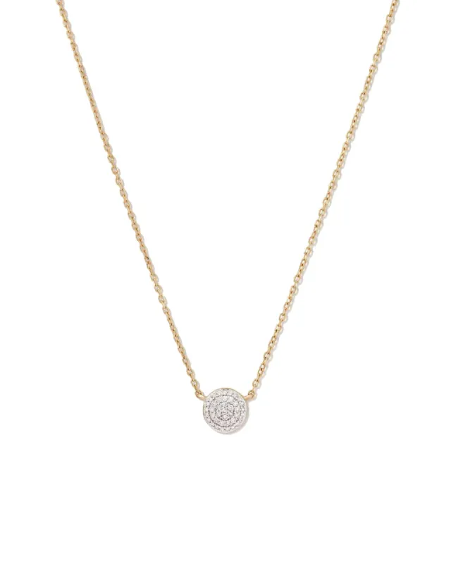 Pavé Disc Necklace sold by Blue Ruby