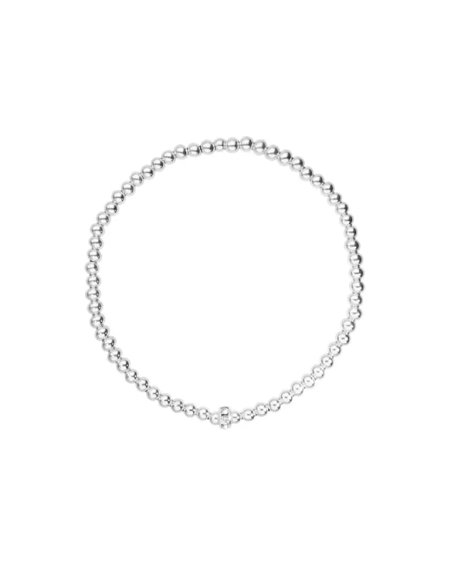 Beaded CZ Rondelle Bracelet | 3mm sold by Blue Ruby