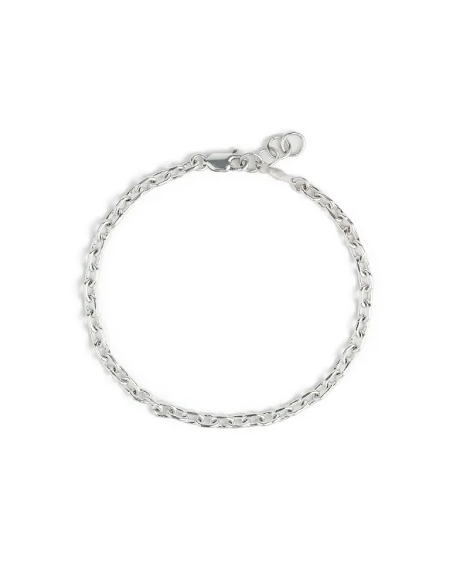 Rectangle Link Chain Bracelet | 3.5mm sold by Blue Ruby