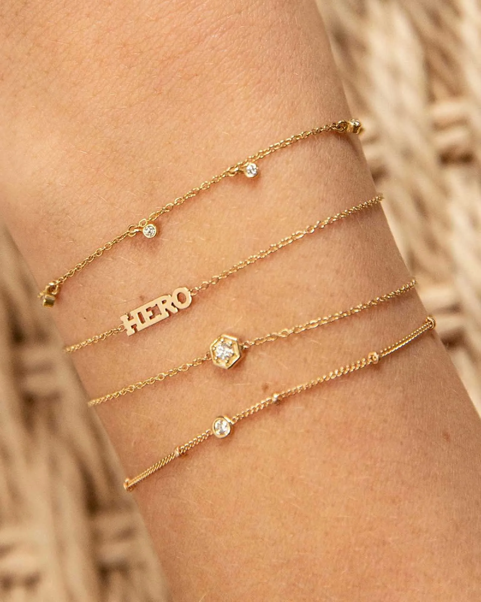 Diamond Drop Bezel Bracelet sold by Blue Ruby product image thumbnail 3