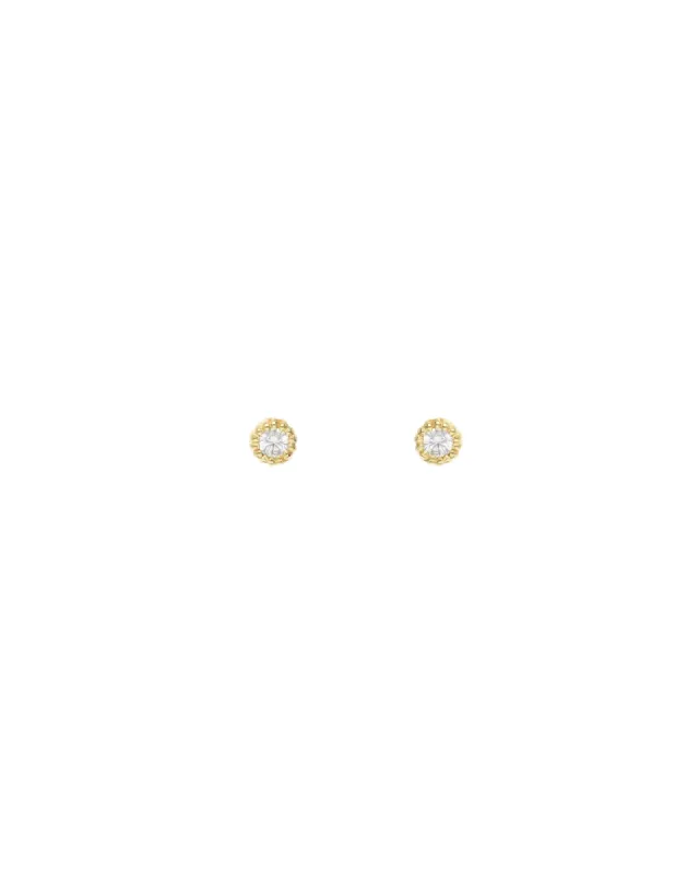Solitaire CZ Studs | 2mm sold by Blue Ruby
