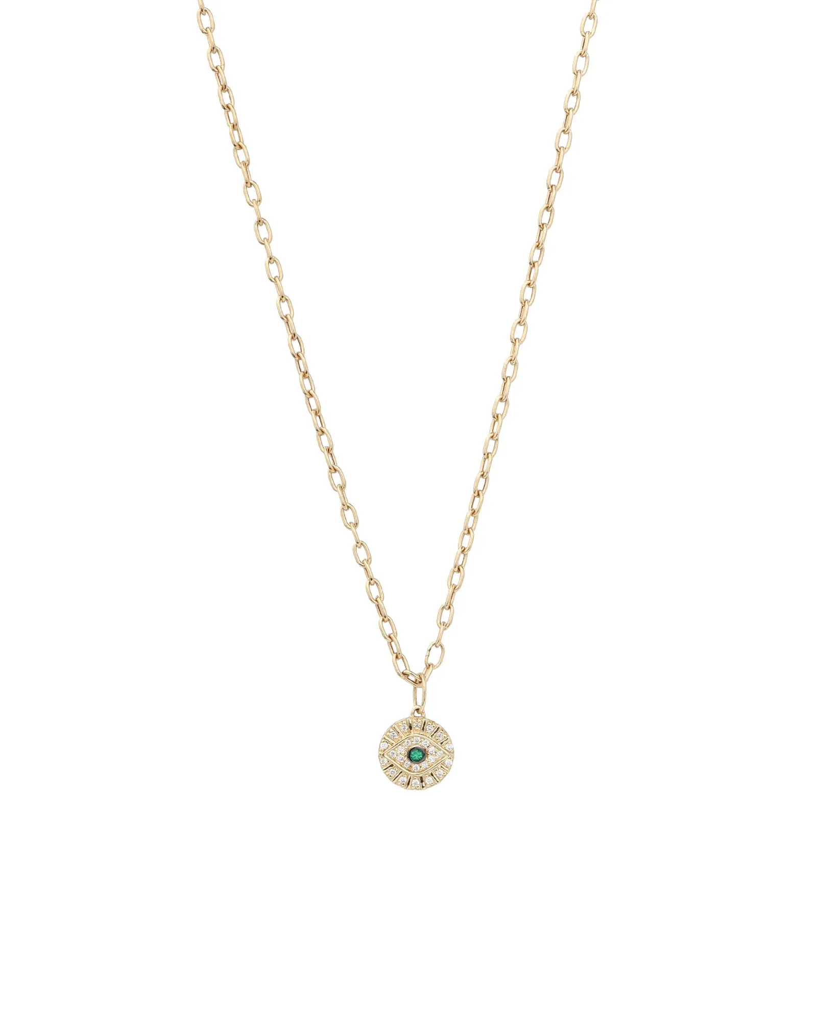 Pavé Evil Eye Ray Cable Chain Necklace sold by Blue Ruby