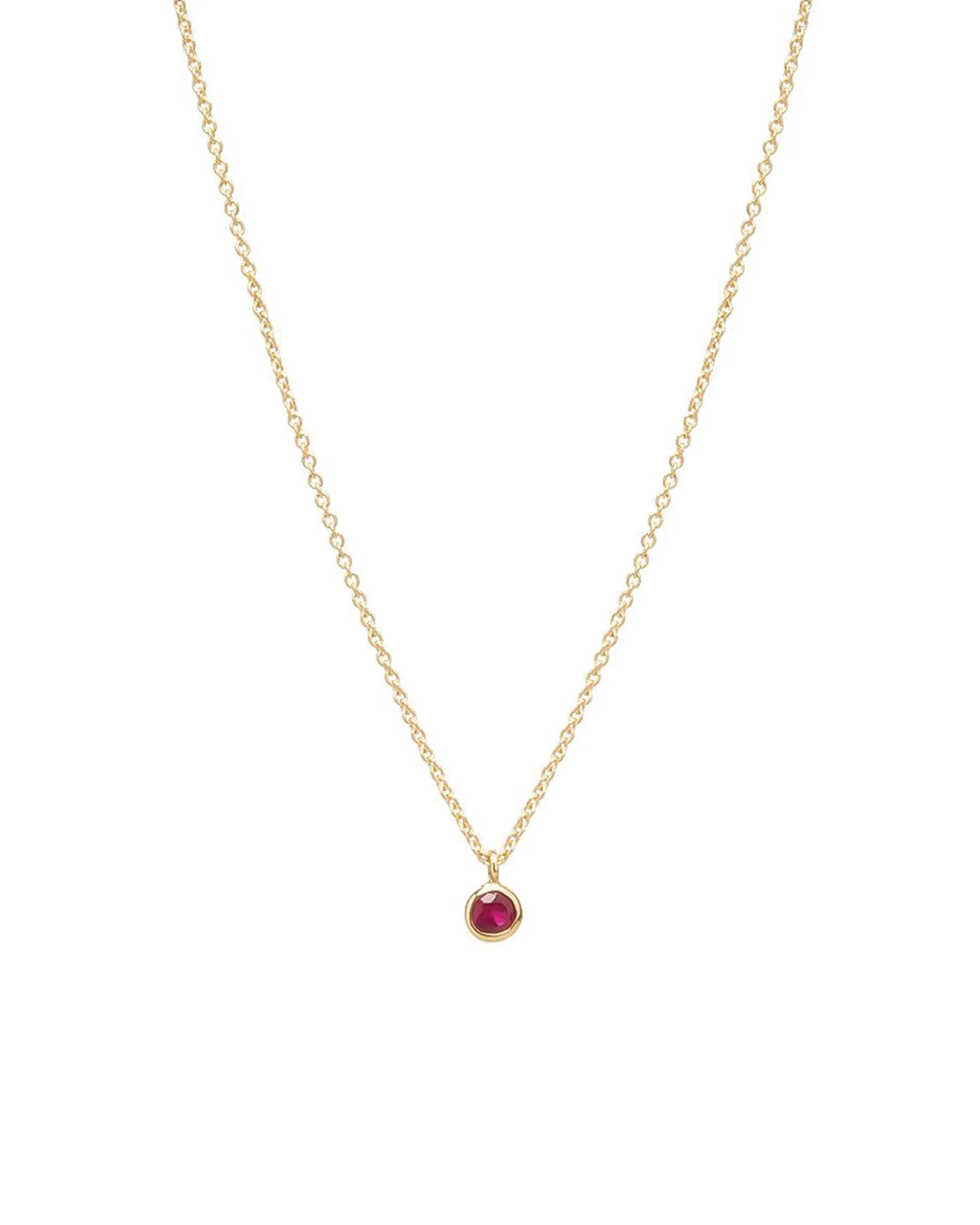 Single Pink Sapphire Bezel Pendant Necklace sold by Blue Ruby