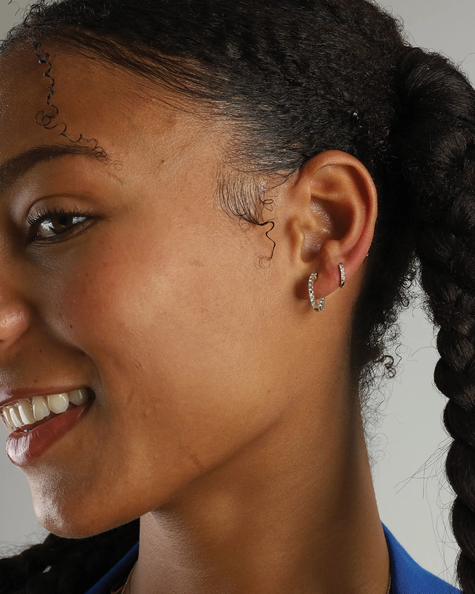 Diamond Huggie | 9mm sold by Blue Ruby product image thumbnail 2