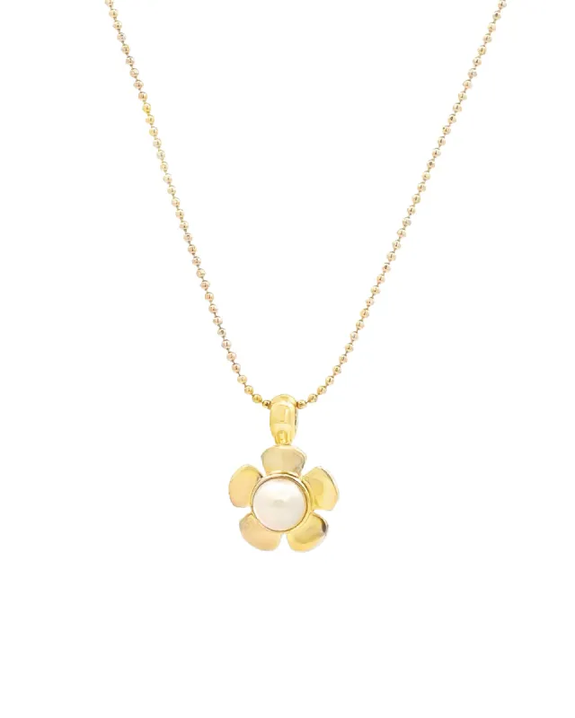 Daisy Pearl Ball Chain Necklace sold by Blue Ruby