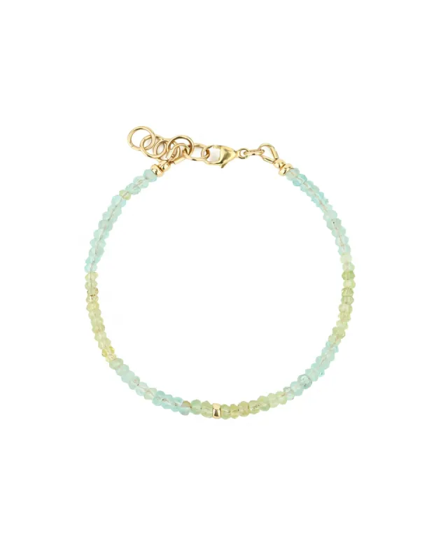 Aquamarine Beaded Bracelet | 3mm sold by Blue Ruby