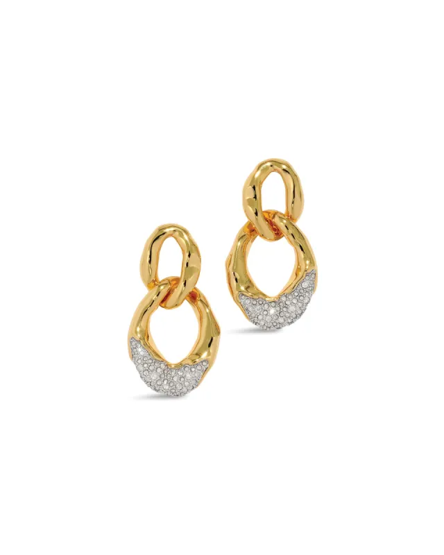 Solanales Crystal Large Link Earrings sold by Blue Ruby