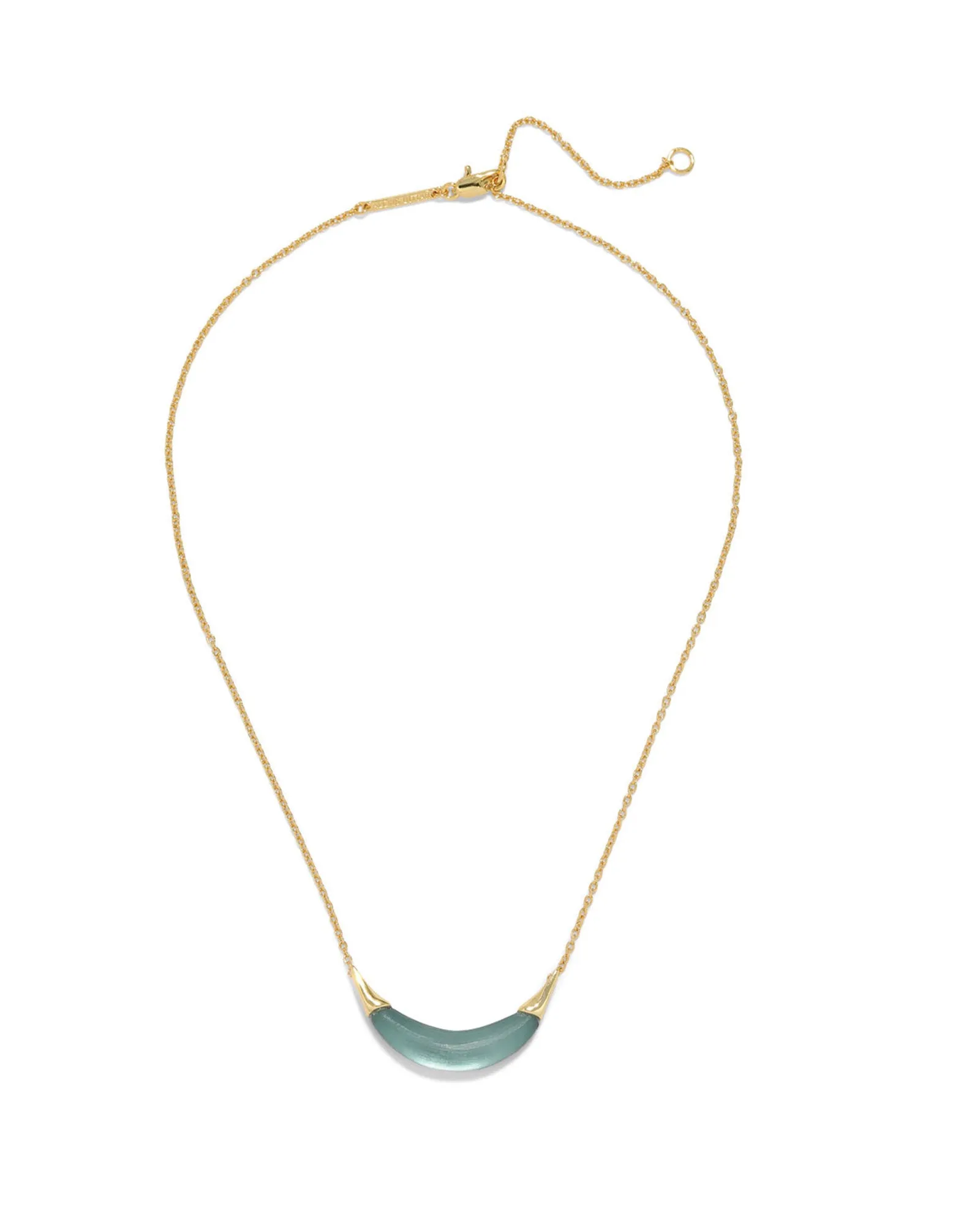Gold Capped Crescent Lucite Necklace sold by Blue Ruby product image thumbnail 2