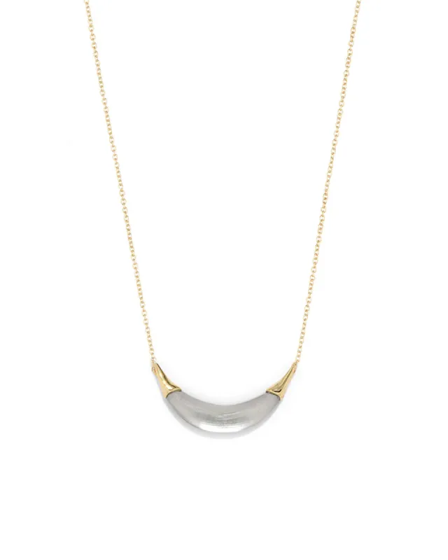 Gold Capped Crescent Lucite Necklace sold by Blue Ruby