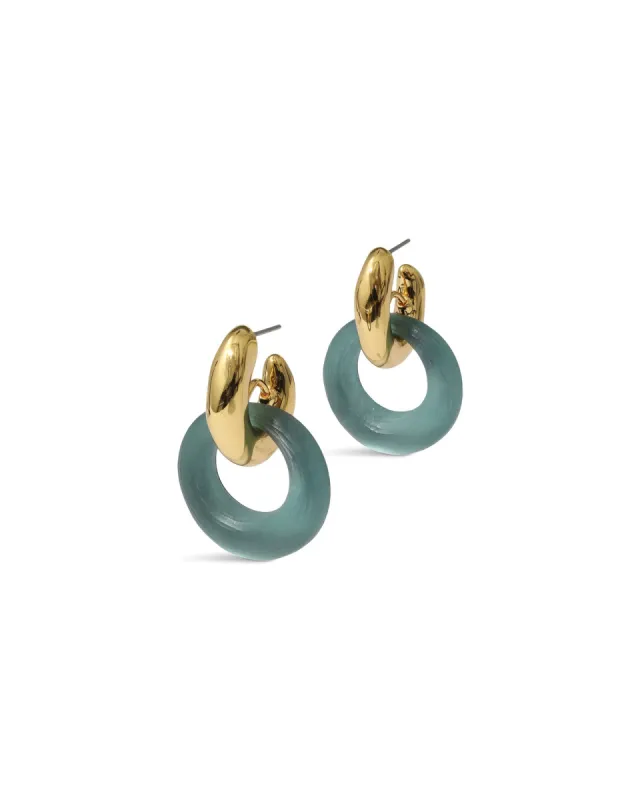 Luminous Lucite Door Knocker Earrings sold by Blue Ruby