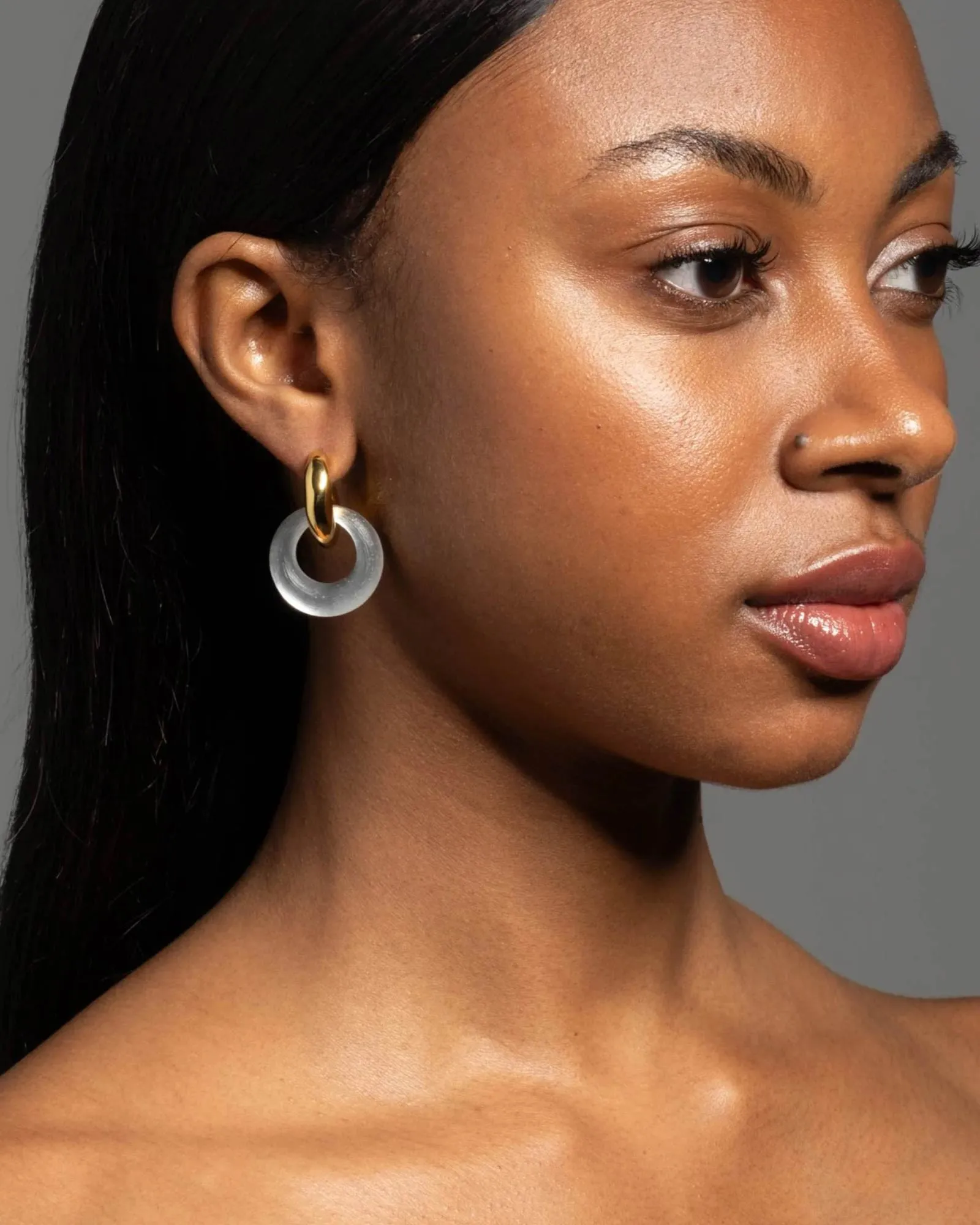 Luminous Lucite Door Knocker Earrings sold by Blue Ruby product image thumbnail 2