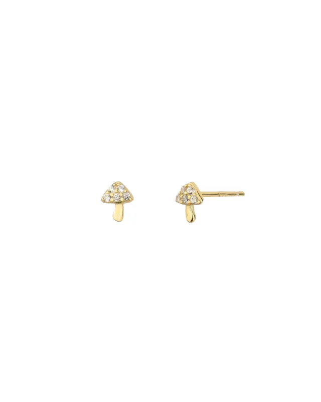 Mushroom CZ Studs sold by Blue Ruby