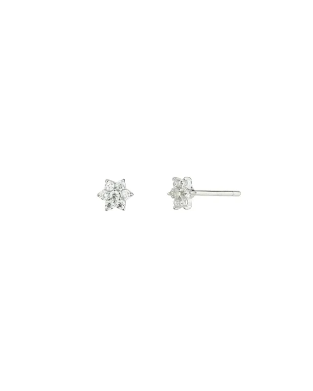 Flower CZ Cluster Studs sold by Blue Ruby