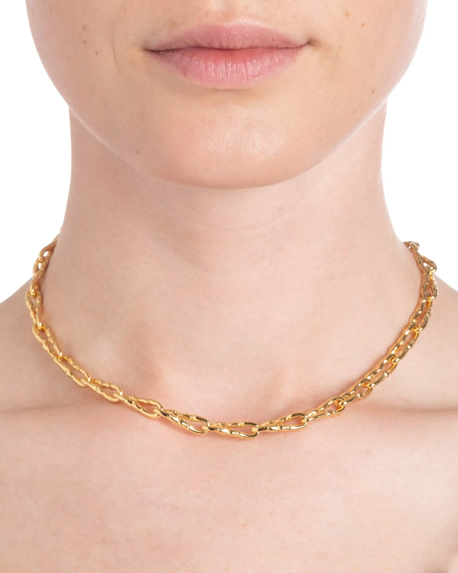Brut Gold Twisted Link Necklace sold by Blue Ruby product image thumbnail 2