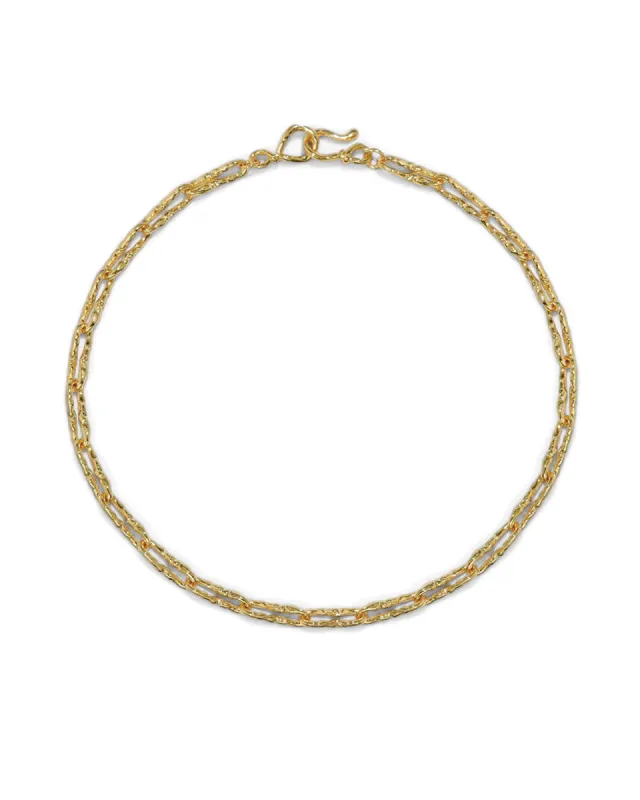 Brut Gold Twisted Link Necklace sold by Blue Ruby