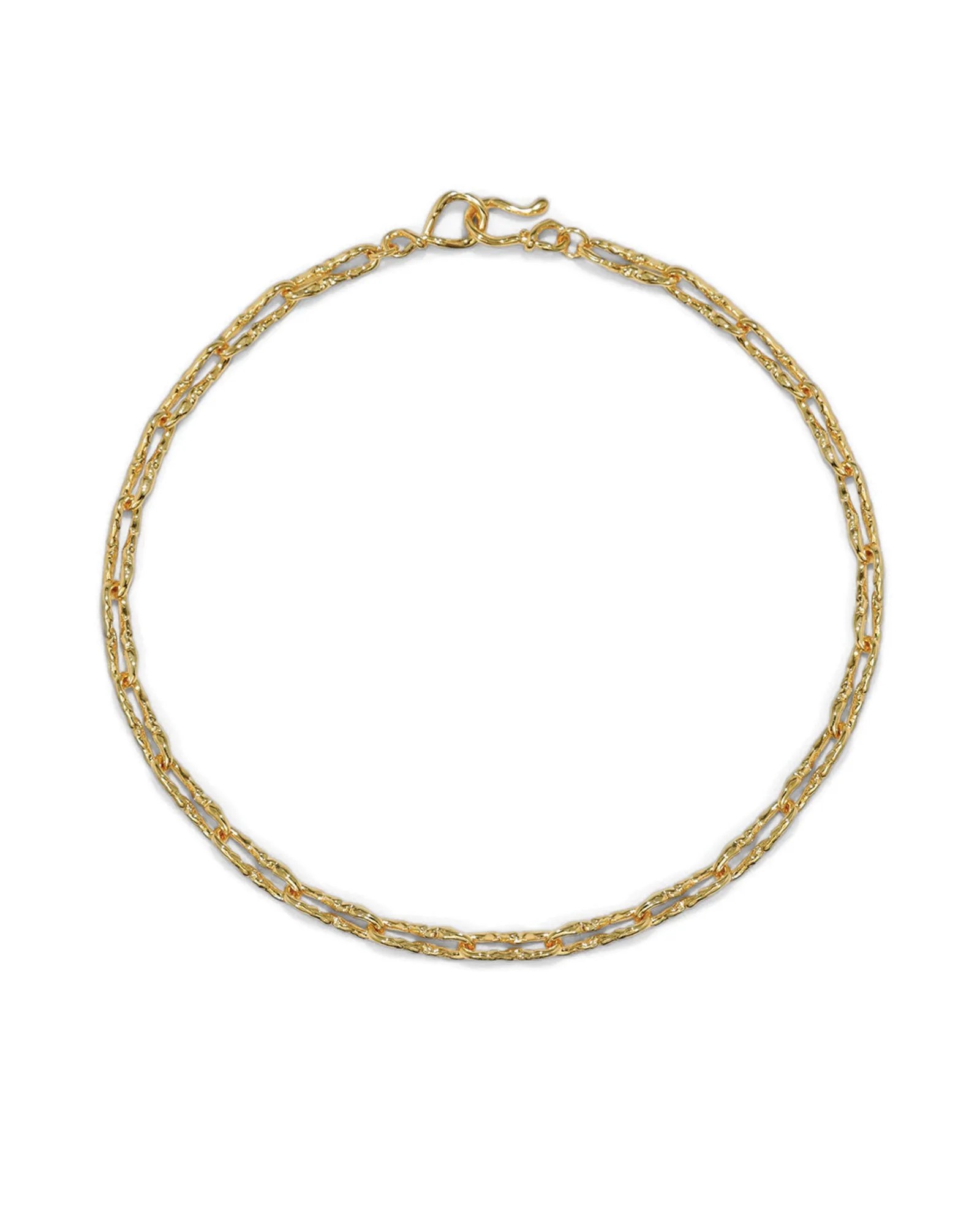 Brut Gold Twisted Link Necklace sold by Blue Ruby