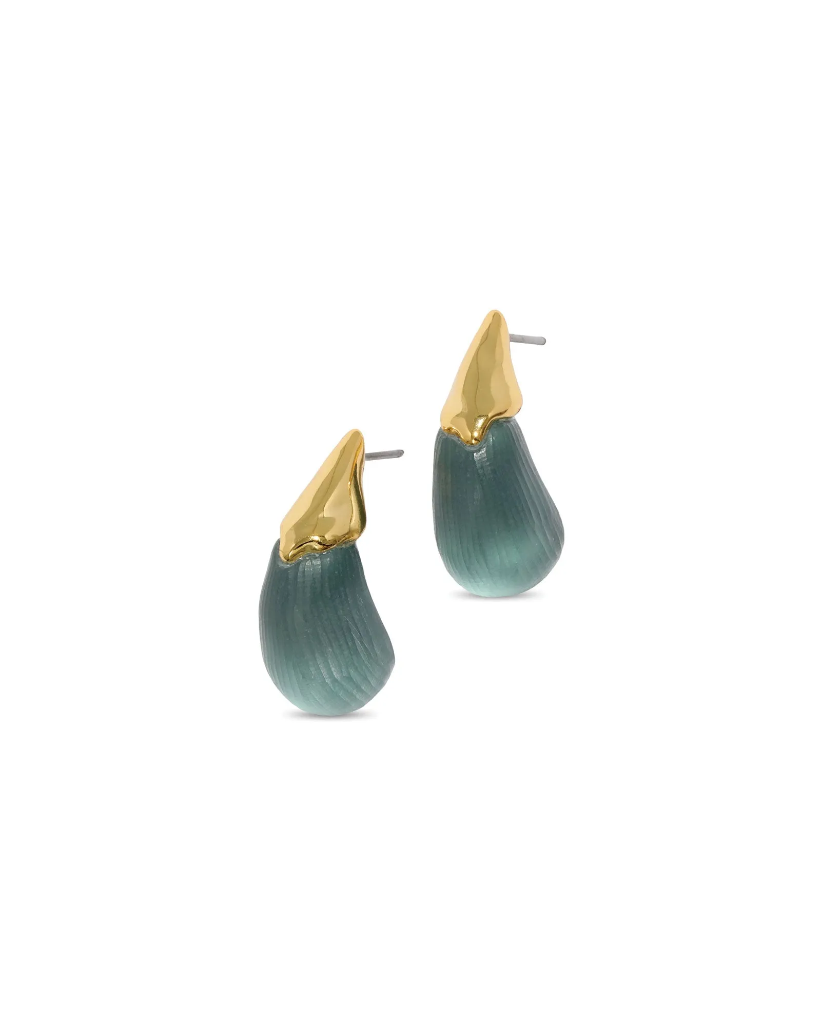 Luminous Lucite Arched Small Post Earrings sold by Blue Ruby