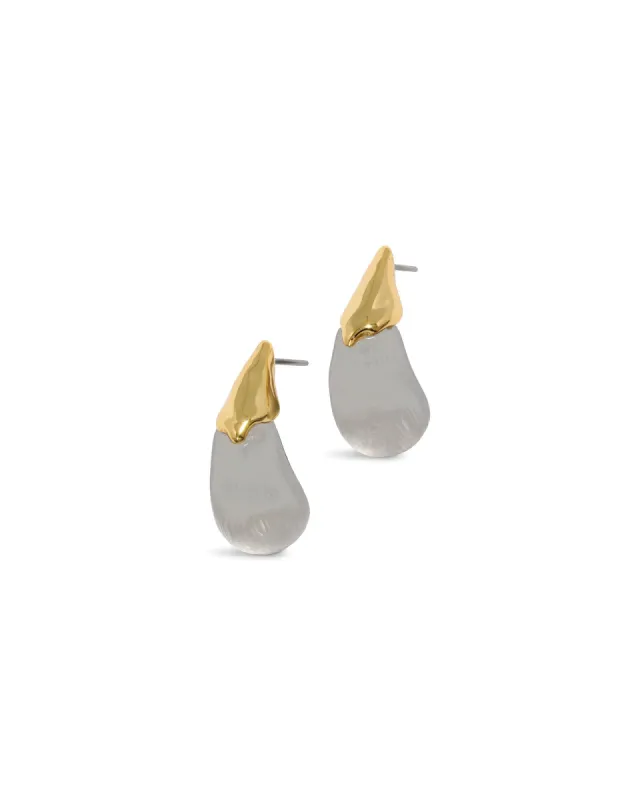 Luminous Lucite Arched Small Post Earrings sold by Blue Ruby
