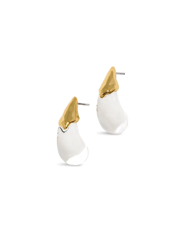 Liquid Lucite Arched Small Post Earrings sold by Blue Ruby
