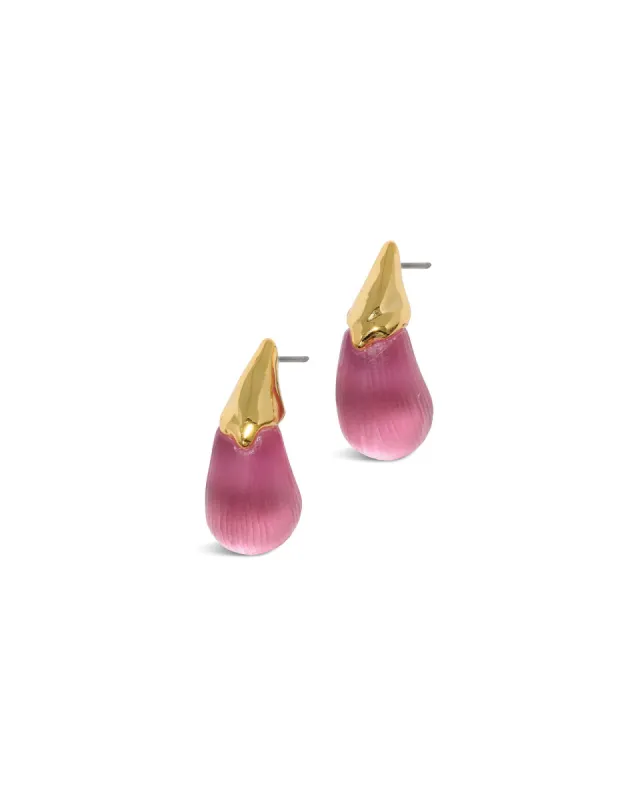 Luminous Lucite Arched Small Post Earrings sold by Blue Ruby