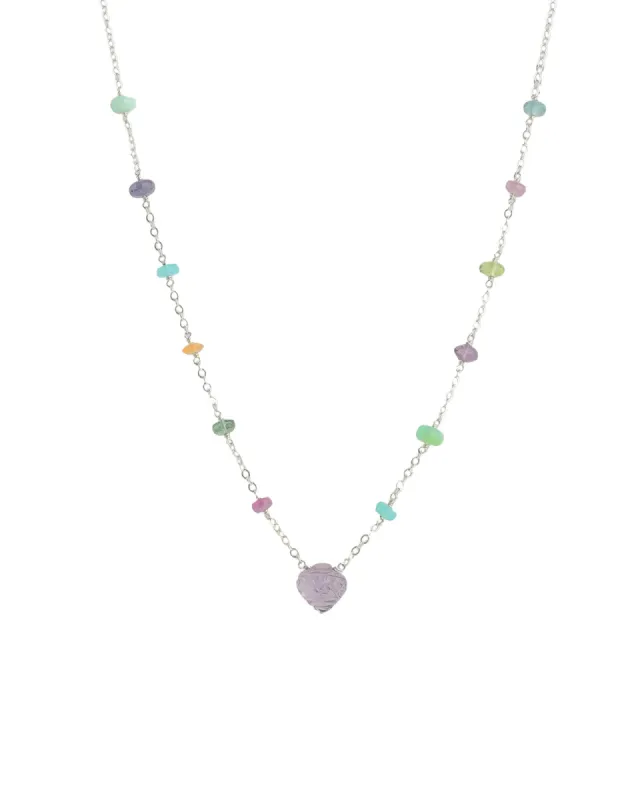 Stone Station Heart Necklace sold by Blue Ruby