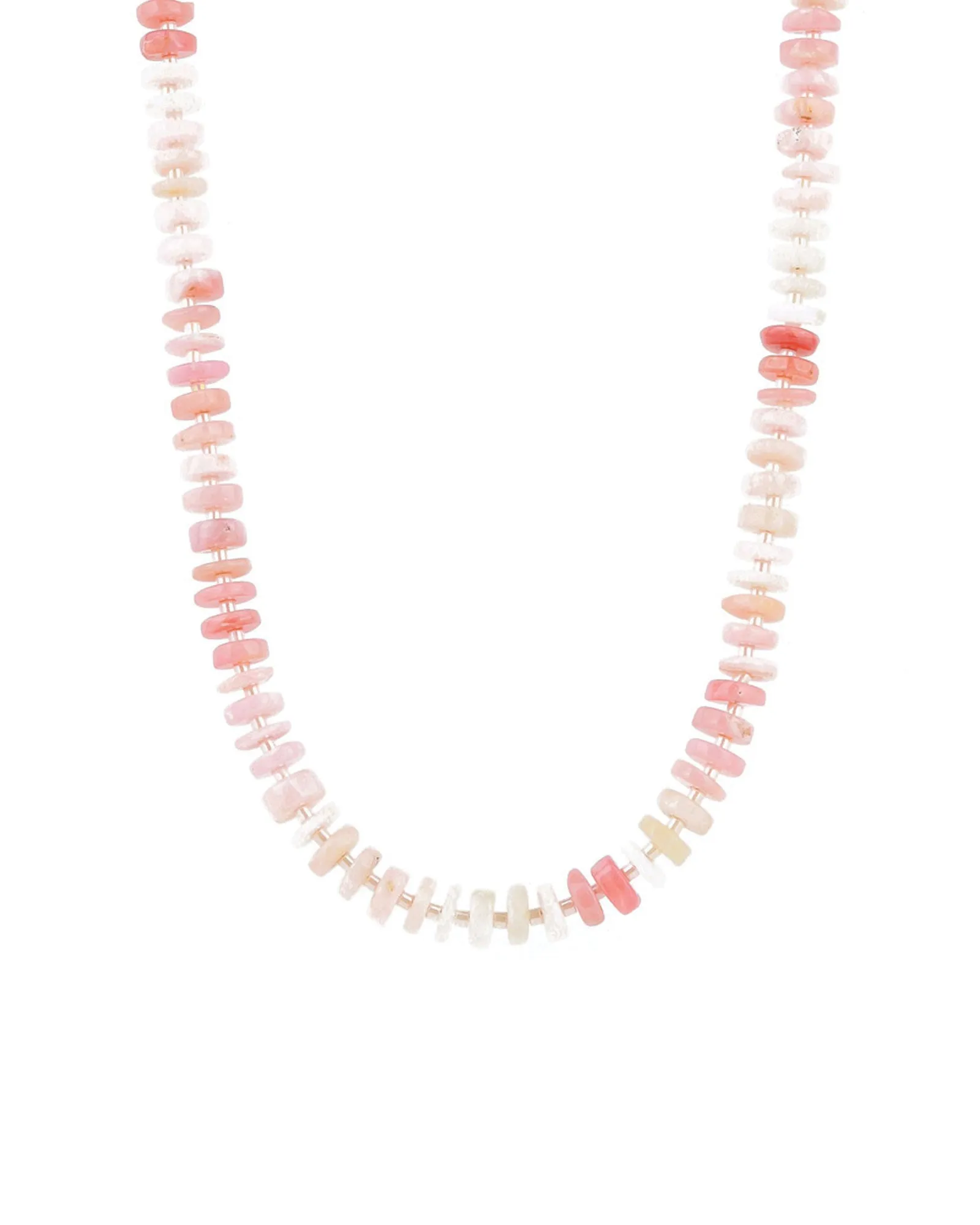 Pink Opal Heishi Stone Necklace sold by Blue Ruby