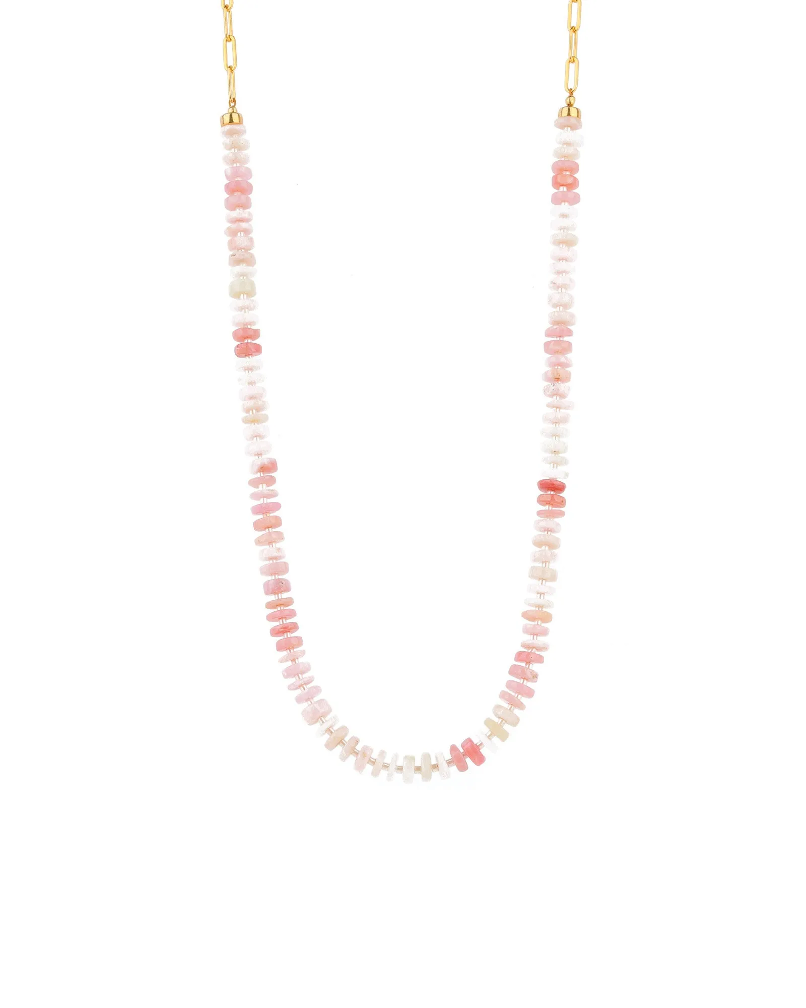 Pink Opal Heishi Stone Necklace sold by Blue Ruby product image thumbnail 3