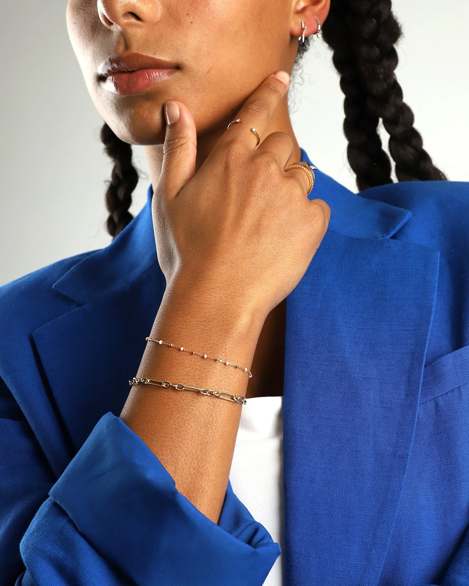 Paperclip Ring Chain Bracelet sold by Blue Ruby product image thumbnail 2