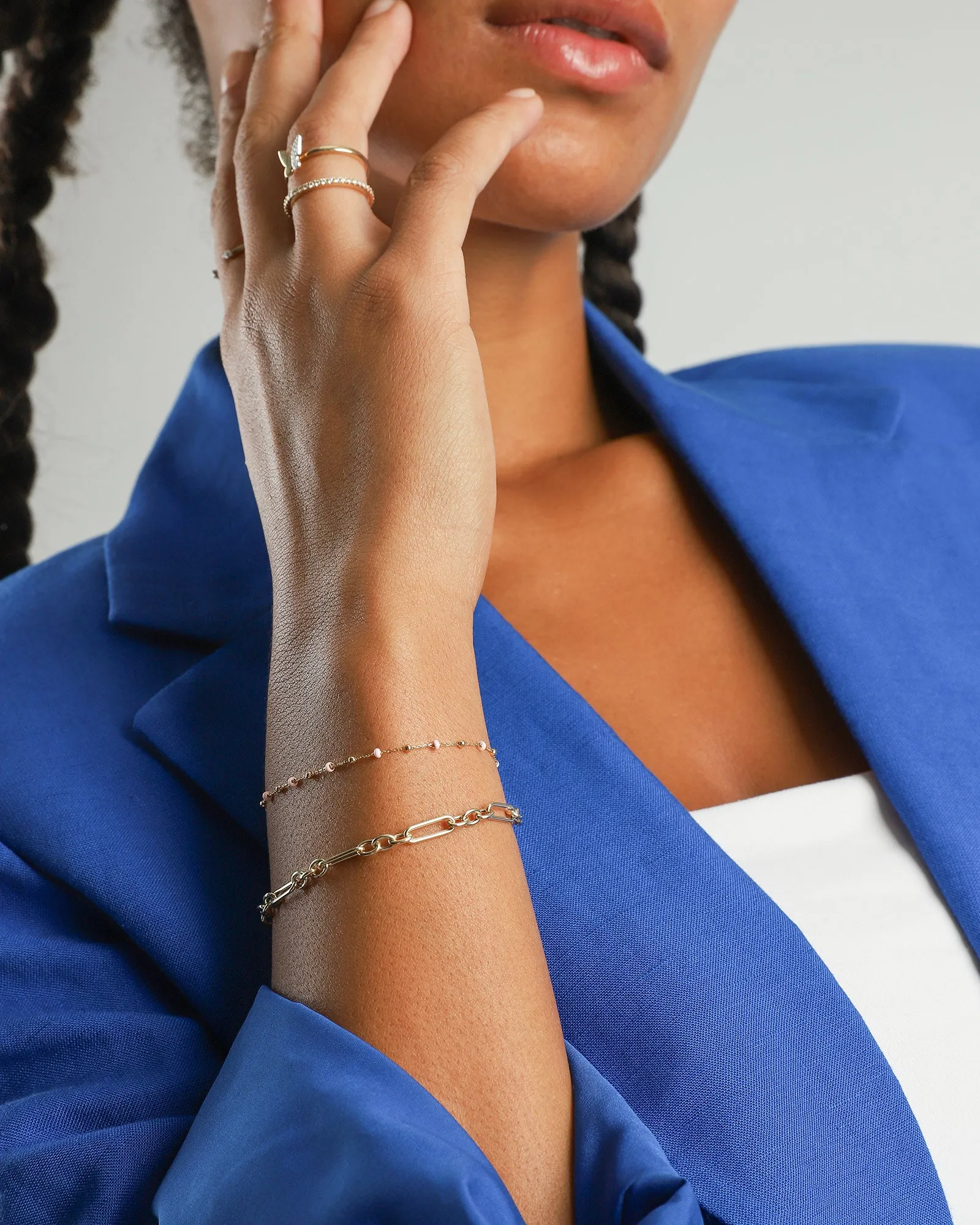 Paperclip Ring Chain Bracelet sold by Blue Ruby product image thumbnail 3