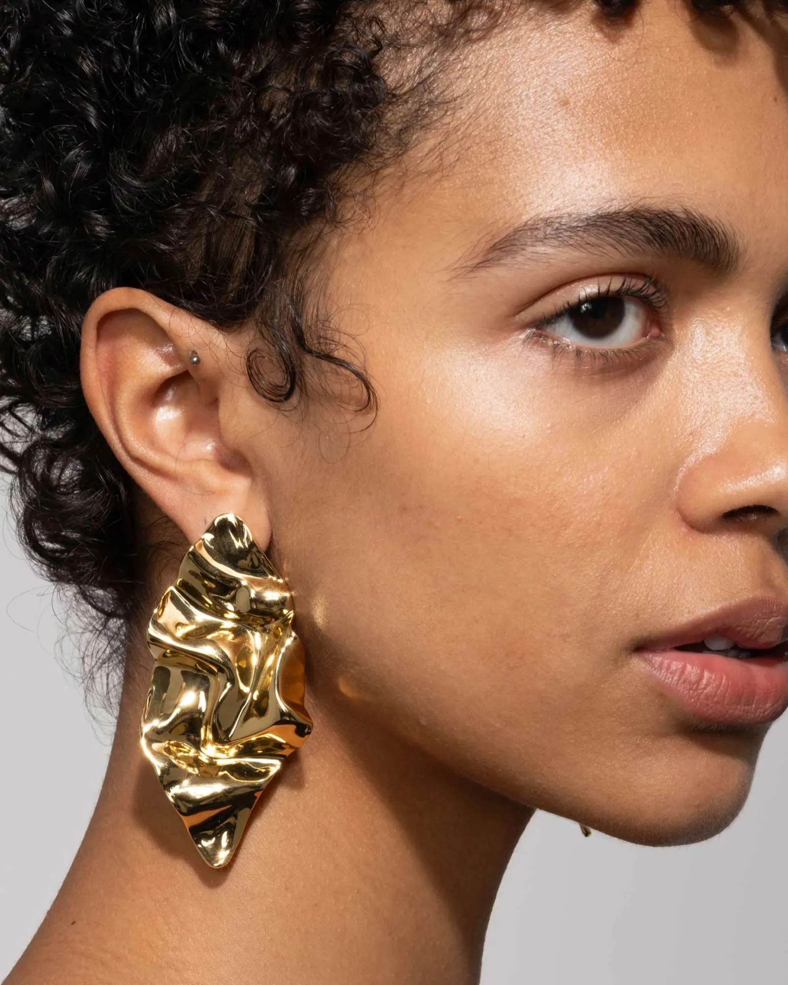 Crumpled Large Post Earrings sold by Blue Ruby product image thumbnail 2