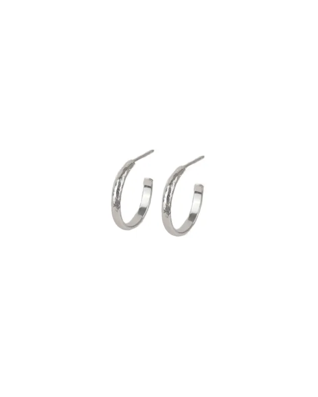 Hammered Hoops | 18mm sold by Blue Ruby
