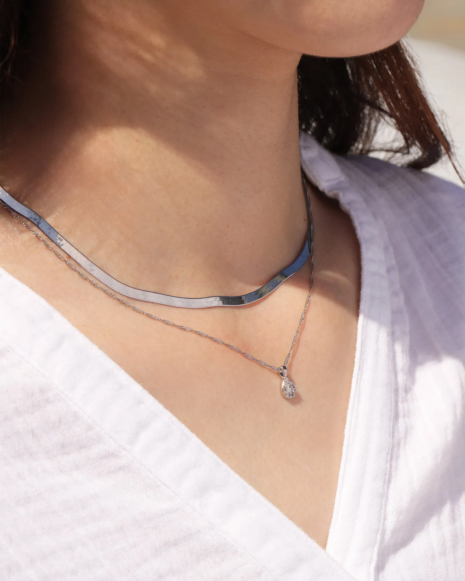 Herringbone Necklace | 3mm sold by Blue Ruby product image thumbnail 2